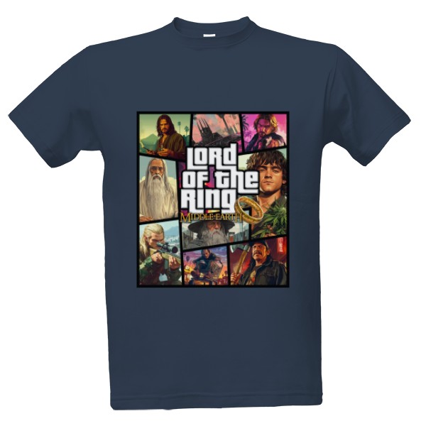 Tričko s potiskem Lord of the MIDDLE-EARTH GTA